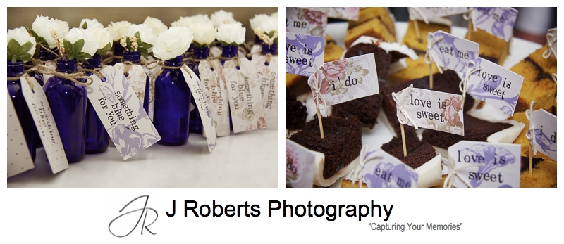 Something blue and cake signage for vintage inspired wedding - sydney wedding photography 